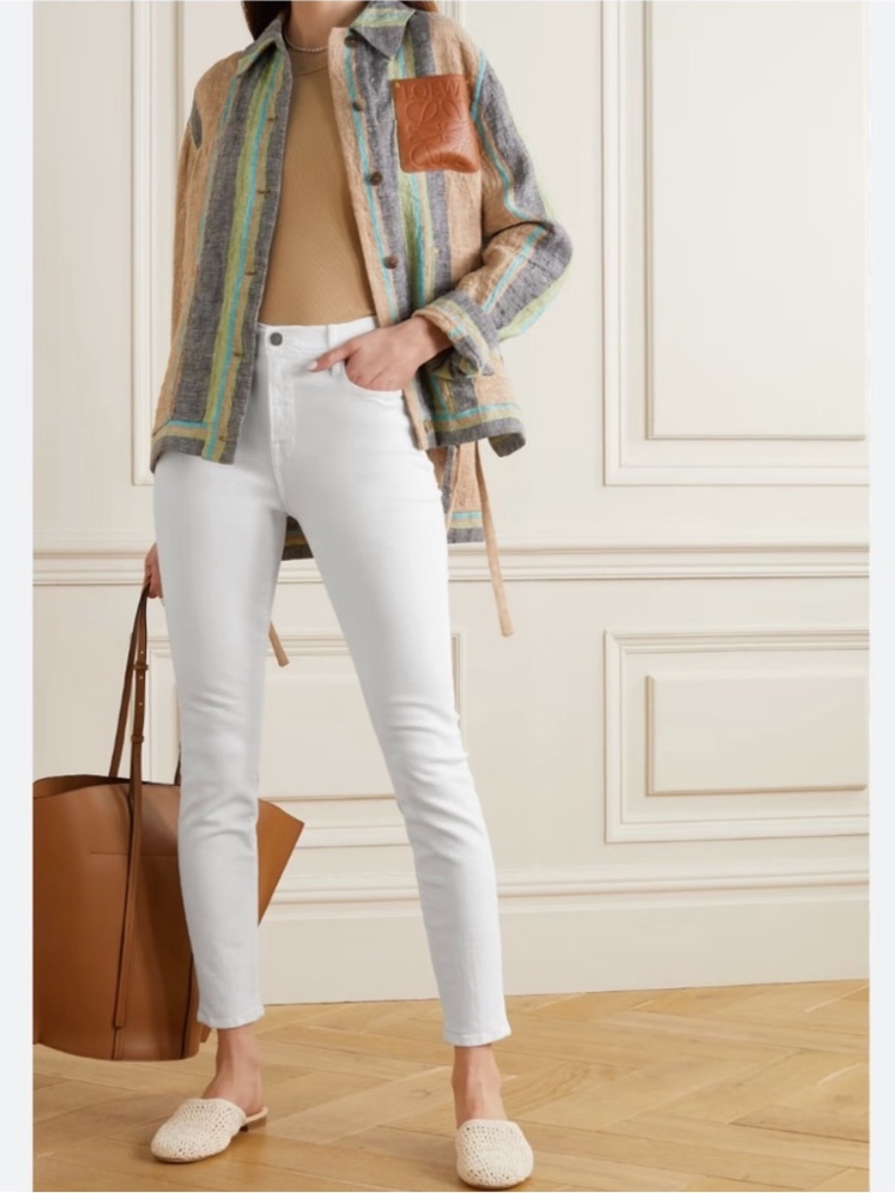 Frame Denim White Le High Skinny Jeans